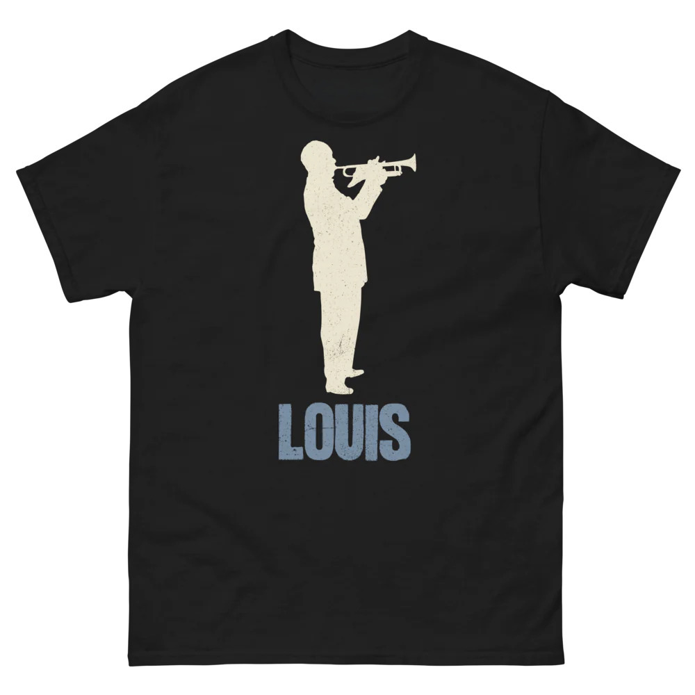 Louis Silhouette TShirt Black  Louis Armstrong